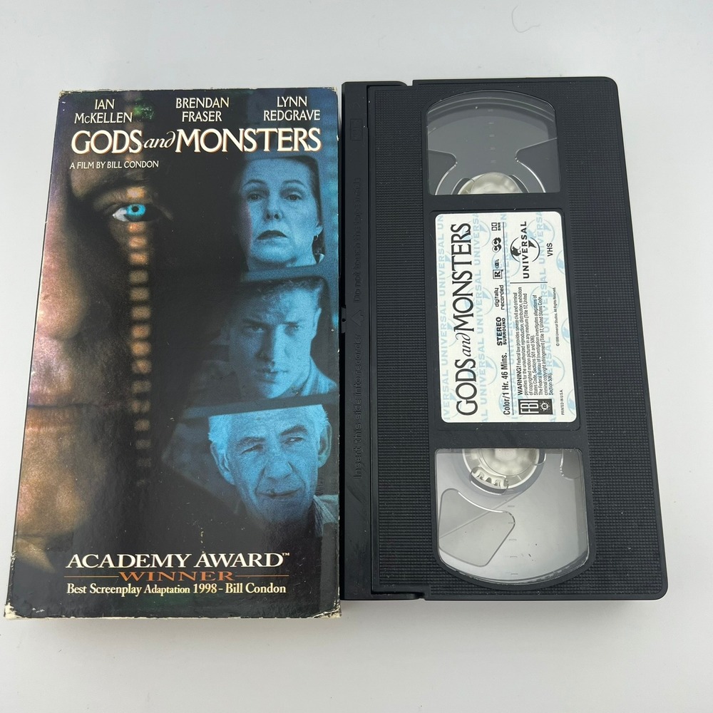 Gods and Monsters VHS 1999 Ian McKellen Brendan Fraser Drama Film‎